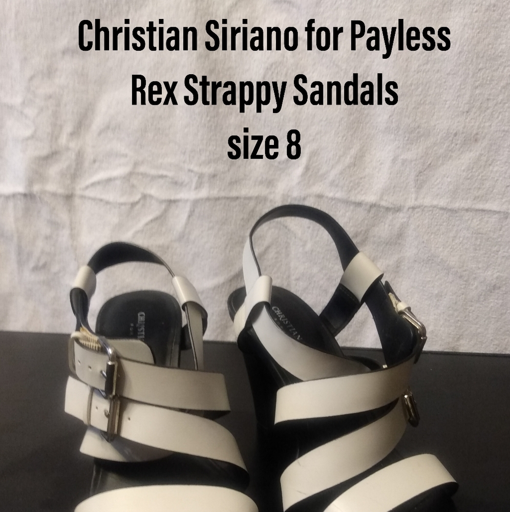 Christian Siriano for Payless White Sandals size 8